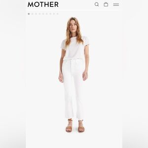 MOTHER Hustler white ankle fray Size 29 with 23” inseam. Excellent condition